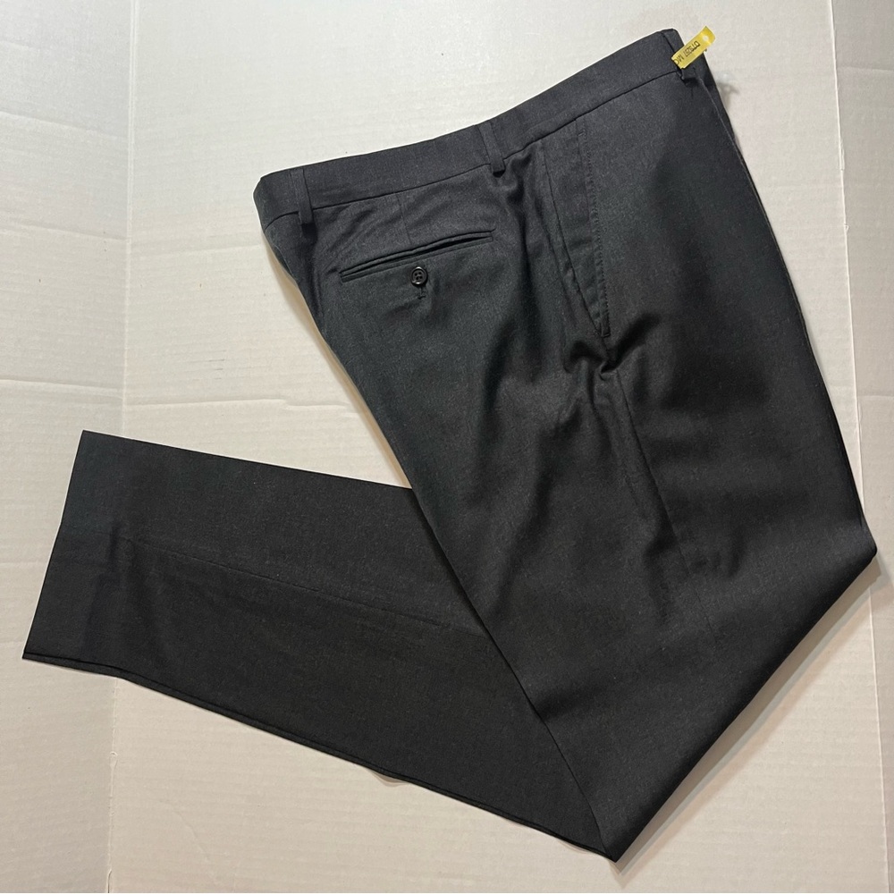 Todd Snyder Sutton Pants 36Wx34 Charcoal Comero Wool Flat Front Canada Zignone